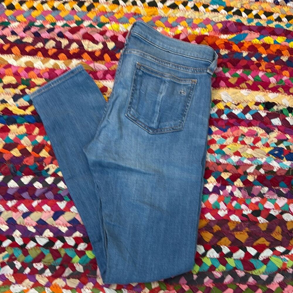 Rag & Bone Blue Low Rise Skinny Capri Denim Jeans